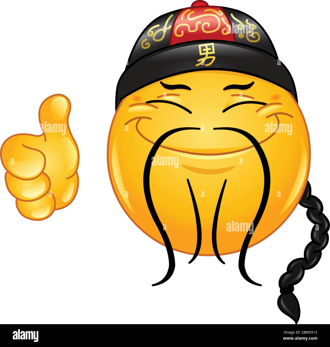 chinese-emoticon-with-thumb-up-2BWX513.jpg