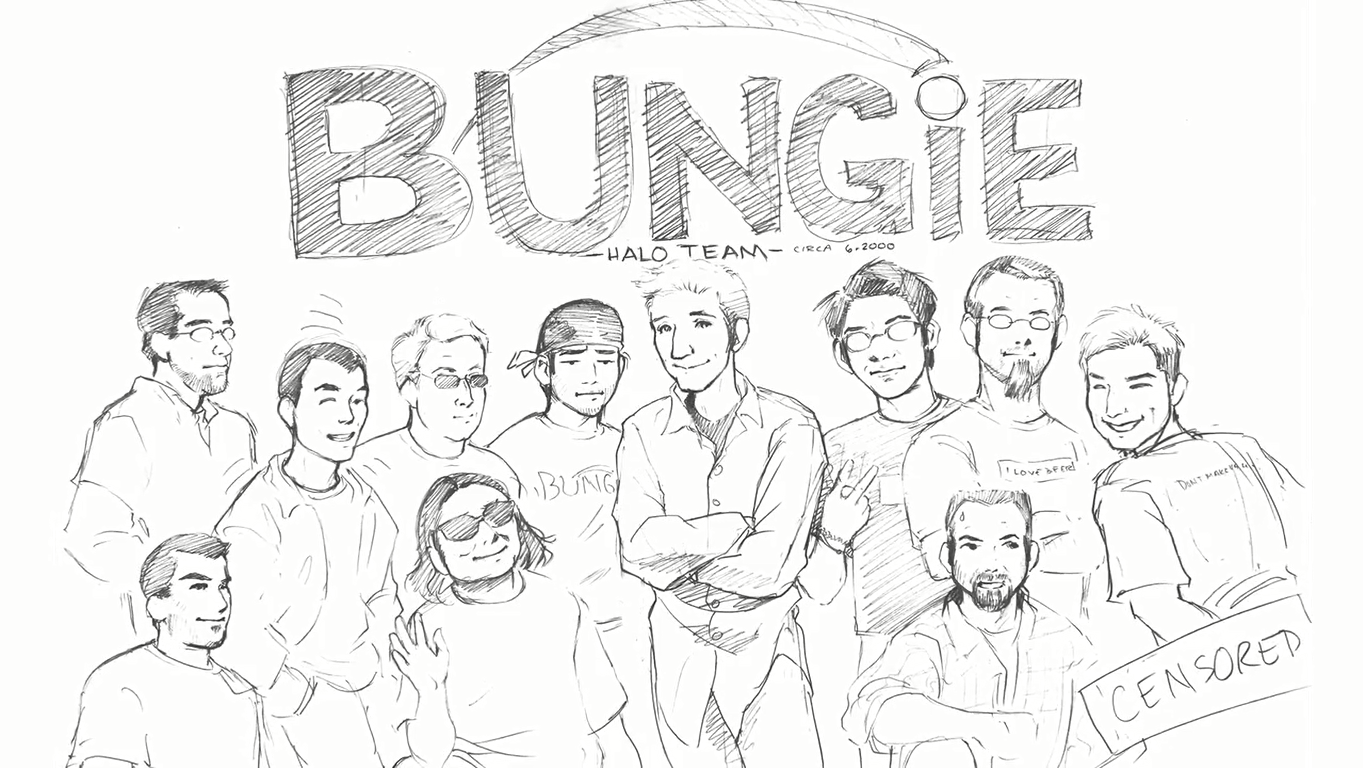 أعضاء استوديو Bungie في عام 2000