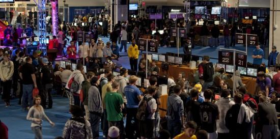 Thousands of video game enthusiasts attend  the Major League Gaming Pro Circuit Competition at the Gaylord Convention Center in Oxon Hill, Maryland on October 17, 2010.