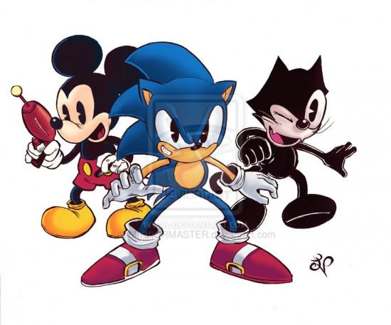 sonic_mickey_and_felix_by_mirrormaster-d7c16fw