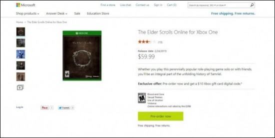 Elder Scrolls Online Microsoft Store