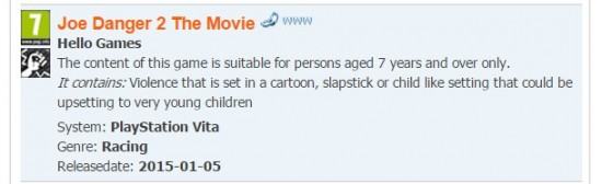 PEGI Joe Danger 2 The Movie