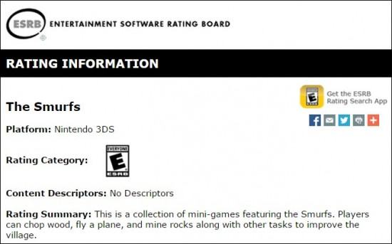 The Smurfs ESRB
