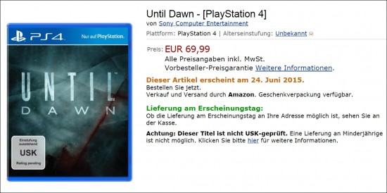 Amaz Until Dawn List