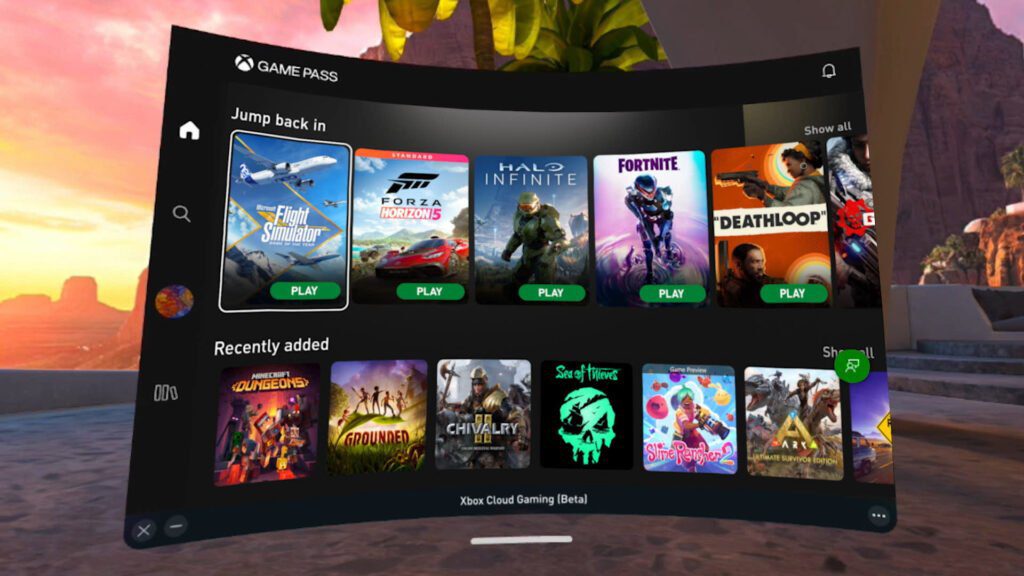 خدمة Xbox Cloud Gaming قادمة إلى طرفية Meta Quest 2