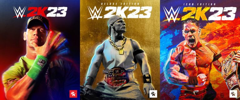 لنشاهد تصاميم الغلاف لنسخ WWE 2K23 المختلفة