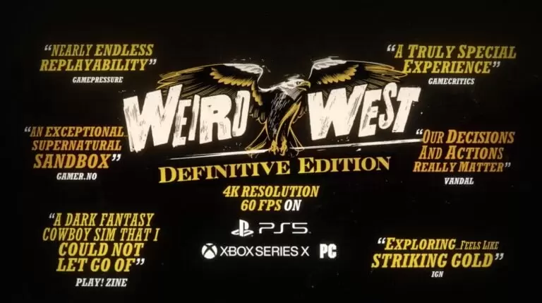 Weird West: Definitive Edition تصدر الأسبوع المقبل على أجهزة الجيل الحالي المنزلية
